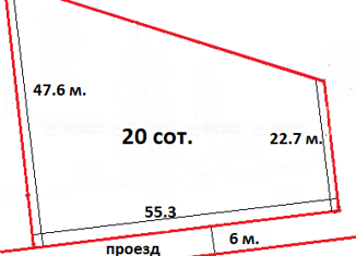 Продается участок, 20 сот., деревня Вороновка, Грибная улица, 4