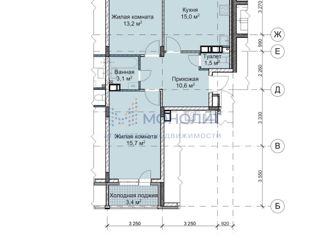 Продаю 2-ком. квартиру, 60.8 м2, Нижний Новгород, улица Романтиков, 14, ЖК Новая Кузнечиха