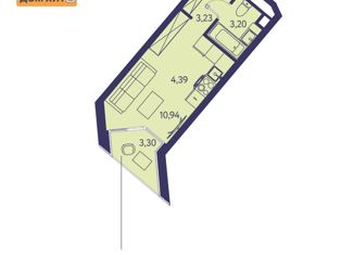 Продается 1-ком. квартира, 25.06 м2, посёлок городского типа Ливадия, Объездная дорога, 6