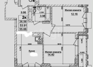 Сдам двухкомнатную квартиру, 55 м2, Новосибирск, Фабричная улица, 65/1, Железнодорожный район