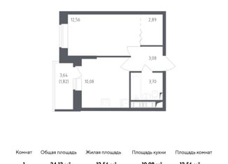 Продаю 1-ком. квартиру, 34.13 м2, Колпино, ЖК Новое Колпино, жилой комплекс Новое Колпино, к34