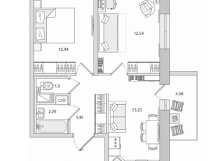 Продается 2-ком. квартира, 53 м2, Санкт-Петербург, Уездный проспект, Уездный проспект