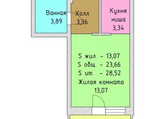 Продам квартиру студию, 28.5 м2, Ростов-на-Дону, Магнитогорская улица, 2А, ЖК Екатерининский