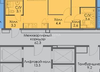 Продажа двухкомнатной квартиры, 58.3 м2, Москва, Бульвар Рокоссовского, Амурская улица, 2к2