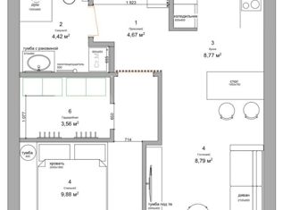 Продам 2-ком. квартиру, 47.91 м2, Москва, Большой Волоколамский проезд, 23, Большой Волоколамский проезд