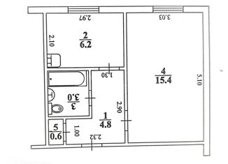 Однокомнатная квартира на продажу, 30 м2, Северск, улица Кирова, 9