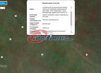 Земельный участок на продажу, 14 сот., село Сайраново, Родниковая улица