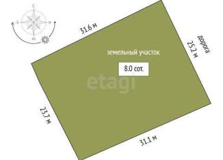 Продается земельный участок, 7.8 сот., садовое товарищество Хрустальный, Седьмая улица, 18