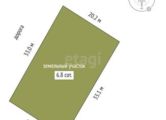 Продается участок, 6.8 сот., СНТ Майское, Розовая улица