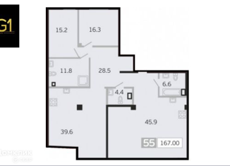 Продам пятикомнатную квартиру, 167 м2, Санкт-Петербург, улица Грота, 1-3В, улица Грота