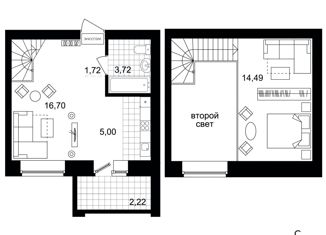 Продаю 2-ком. квартиру, 36.4 м2, Берёзовский, ЖК Уют-Сити, Гвардейская улица, 3А