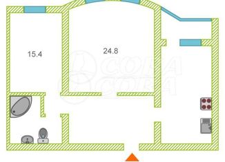 Продается 2-комнатная квартира, 82.3 м2, Тюмень, Депутатская улица, 80, Калининский округ