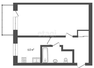 Продается 1-ком. квартира, 32 м2, посёлок Московский, улица Бурлаки, 15