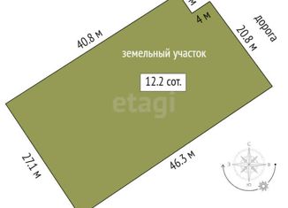 Продам участок, 12.2 сот., деревня Ермолина, Луговая улица
