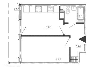 Продаю 1-ком. квартиру, 35.85 м2, Кудрово, проспект Строителей, 16, ЖК Геометрия