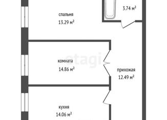 2-ком. квартира на продажу, 59.5 м2, Красноярский край, Норильская улица, 8Б