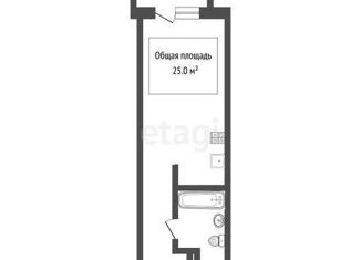 Квартира на продажу студия, 25 м2, Новосибирск, улица Котовского, 3/2, улица Котовского