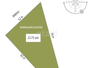 Продам земельный участок, 22.75 сот., посёлок Детский Дом № 29, Берёзовая улица