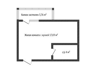 Квартира на продажу студия, 23.2 м2, Краснодар, ЖК Европа-Сити, Карпатская улица, 5