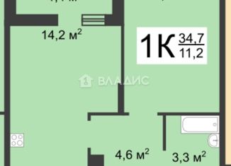 Продажа 1-комнатной квартиры, 34.7 м2, Нижний Новгород, улица Коперника, 2, ЖК Дома на Культуре