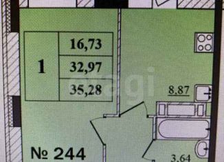 Продажа 1-ком. квартиры, 35.28 м2, Ярославль, ЖК Подсолнухи