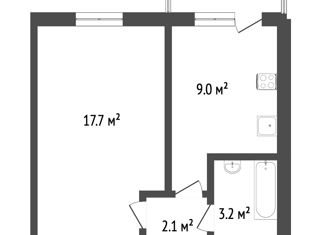 Продаю 1-ком. квартиру, 33.7 м2, посёлок Щедрино, Каштановая улица, 14