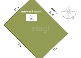 Продается земельный участок, 8 сот., село Горьковка, Сибирская улица