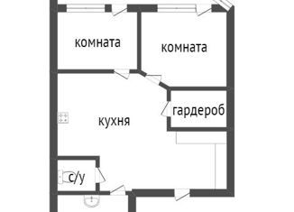 Продается 2-комнатная квартира, 46.1 м2, Курган, улица Гагарина, 46А, район Малое Чаусово