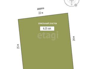 Продается земельный участок, 6.2 сот., СНТ Солнышко, Рябиновая улица