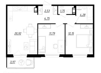 Продается 2-комнатная квартира, 59.4 м2, городской посёлок Фёдоровское, Счастливая улица, 4