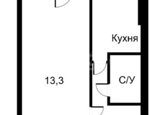 1-комнатная квартира на продажу, 31.6 м2, Москва, улица Генерала Глаголева, 8к2, метро Народное Ополчение