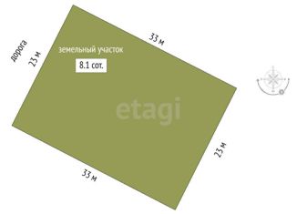 Продам земельный участок, 8.1 сот., село Украинка, Крутая улица