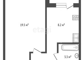 Продаю однокомнатную квартиру, 37.1 м2, Самара, Запорожская улица, 19, метро Советская