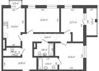 Продам трехкомнатную квартиру, 86.4 м2, Тюмень, улица Александра Протозанова, 8, Калининский округ