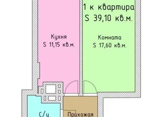 Продаю 1-ком. квартиру, 39 м2, Ростов-на-Дону, Красноармейская улица, 157В/83с2, ЖК Рубин
