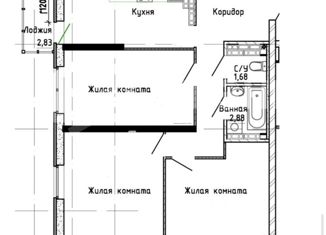 Продажа 3-комнатной квартиры, 74 м2, Екатеринбург, улица Чайковского, 78, улица Чайковского