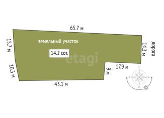 Продам участок, 14.2 сот., деревня Друганова, Новая улица