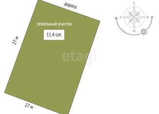 Продается земельный участок, 11.4 сот., Тюмень, Ленинский округ, Старый Тобольский тракт, 5-й километр