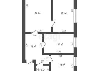3-комнатная квартира на продажу, 52.5 м2, слобода Родионово-Несветайская, улица Гвардейцев-Танкистов, 28