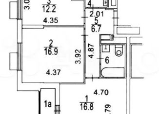 Продам 2-комнатную квартиру, 59.9 м2, Москва, проезд Шелихова, 9к1, станция Москва-Товарная