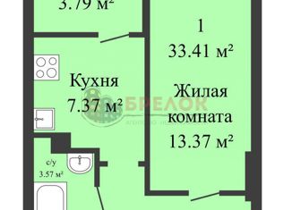 1-комнатная квартира на продажу, 35 м2, Ростов-на-Дону, Привокзальная площадь, 3