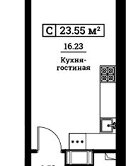 Продажа квартиры студии, 23.5 м2, Мурино, ЖК Урбанист, Екатерининская улица, 19