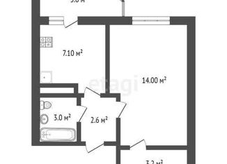 Продаю 1-ком. квартиру, 30 м2, Тюмень, ЖК Тура-2