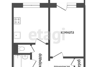 Однокомнатная квартира на продажу, 32 м2, Красноярский край, улица Батурина, 19