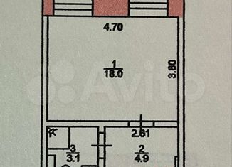 Продам 1-комнатную квартиру, 26 м2, Тутаев, Ярославская улица, 118