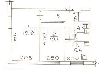 Продаю двухкомнатную квартиру, 42.7 м2, Новосибирск, Вертковская улица, 8, метро Студенческая