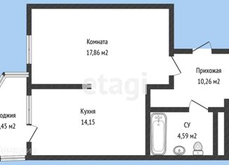 Продам 1-ком. квартиру, 49 м2, Краснодар, Совхозная улица, 1к1, микрорайон 1-е отделение совхоза Солнечный
