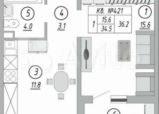 Продаю 1-комнатную квартиру, 36 м2, Оренбург, улица Автомобилистов, 15, ЖК Геометрия