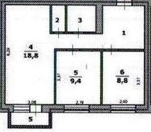 Продажа 3-комнатной квартиры, 57 м2, поселок городского типа Разумное, улица имени И.Д. Елисеева, 3А
