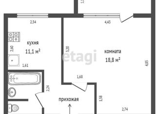 Однокомнатная квартира на продажу, 33 м2, Екатеринбург, улица Амундсена, 137, Ленинский район